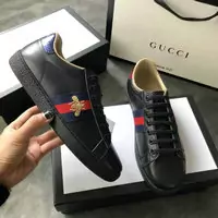 baskets paire de chaussures gucci femmes small bee red green black